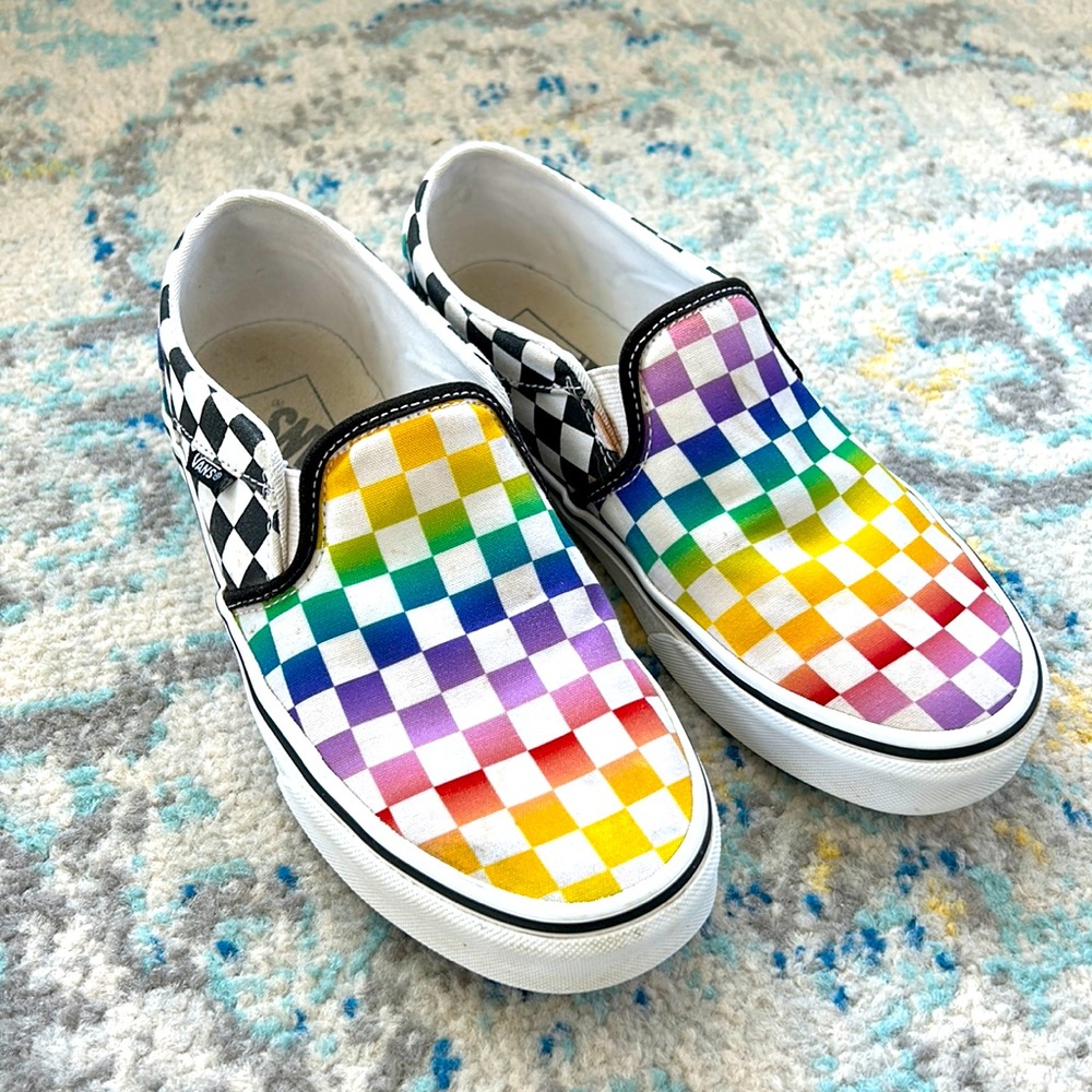Vans checkered flats